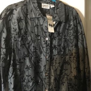 NWT Chico’s grey jacket, size 1